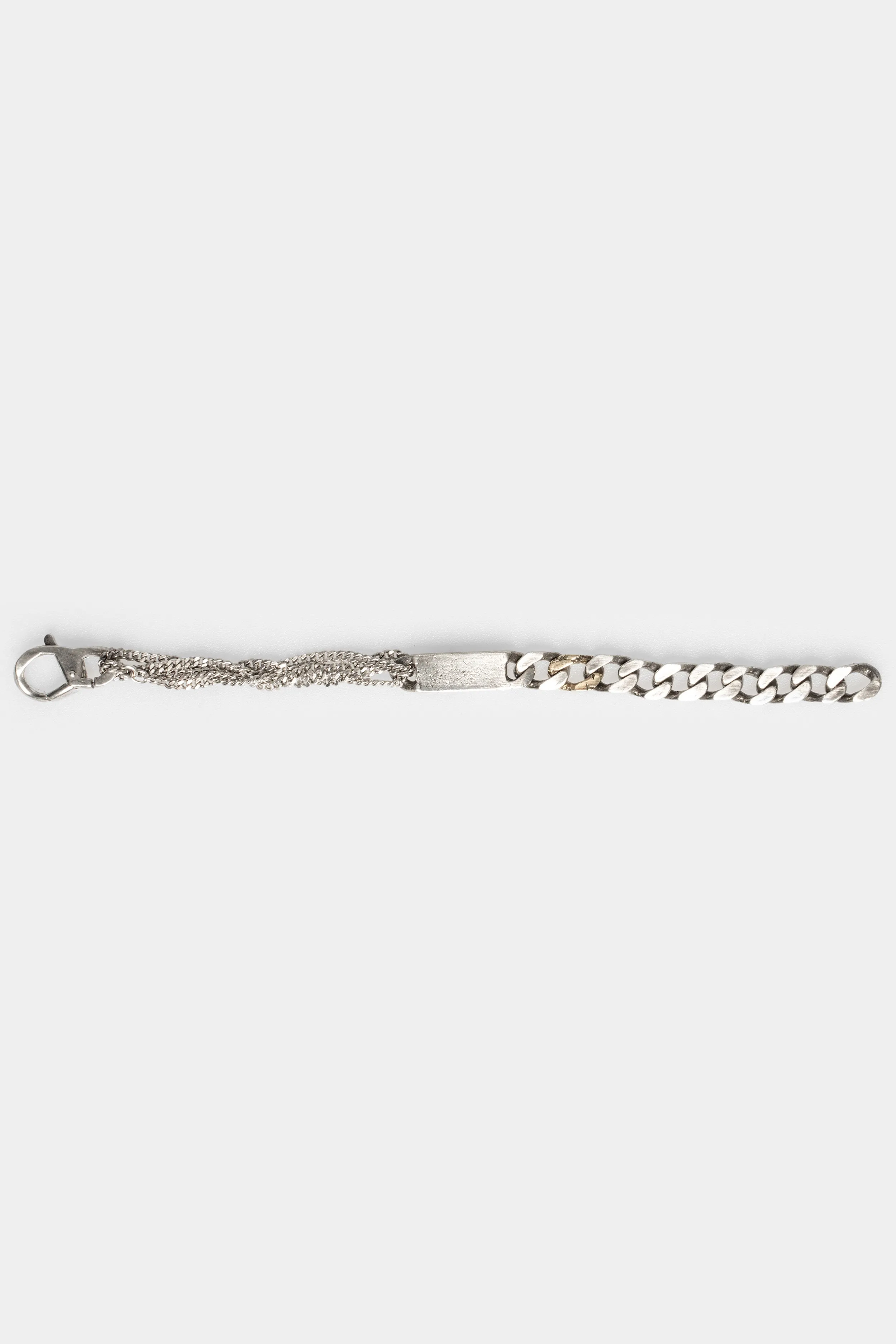 Gold link raw chain bracelet