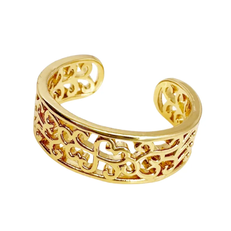 Gypsy Scroll Gold Toe Ring