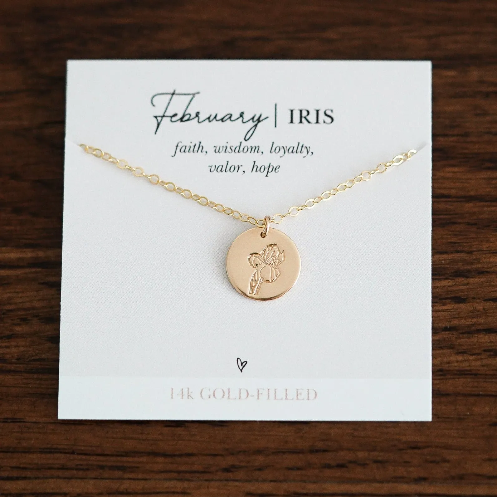 Hand Stamped Birth Flower Necklaces