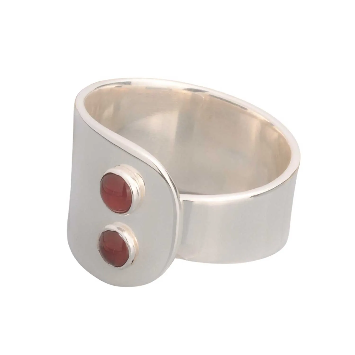 Handmade Sterling Silver Cornelian Cabochon Ring