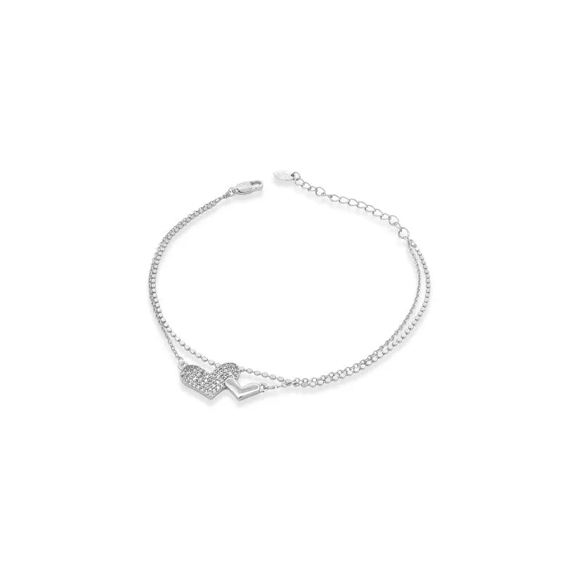 Heart Cubic Zirconia Bracelet