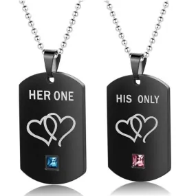 Her One His Only Relationship Necklaces