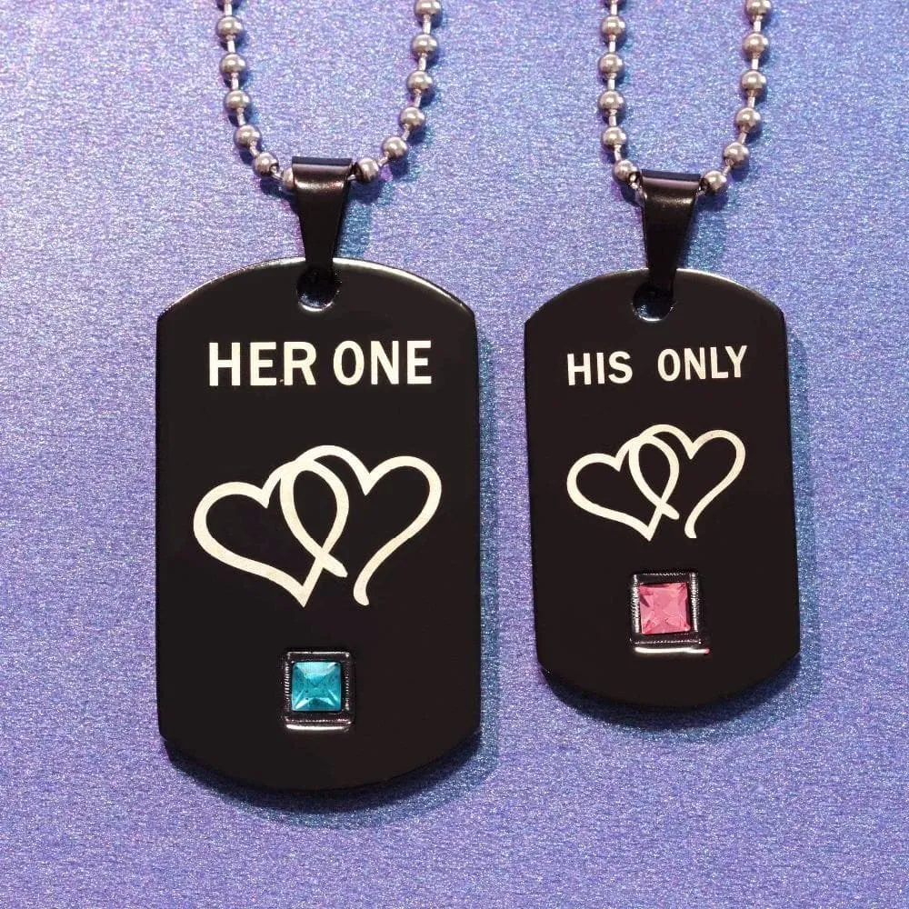 Her One His Only Relationship Necklaces