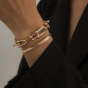 Just Lil Things Artificial Gold Bracelets