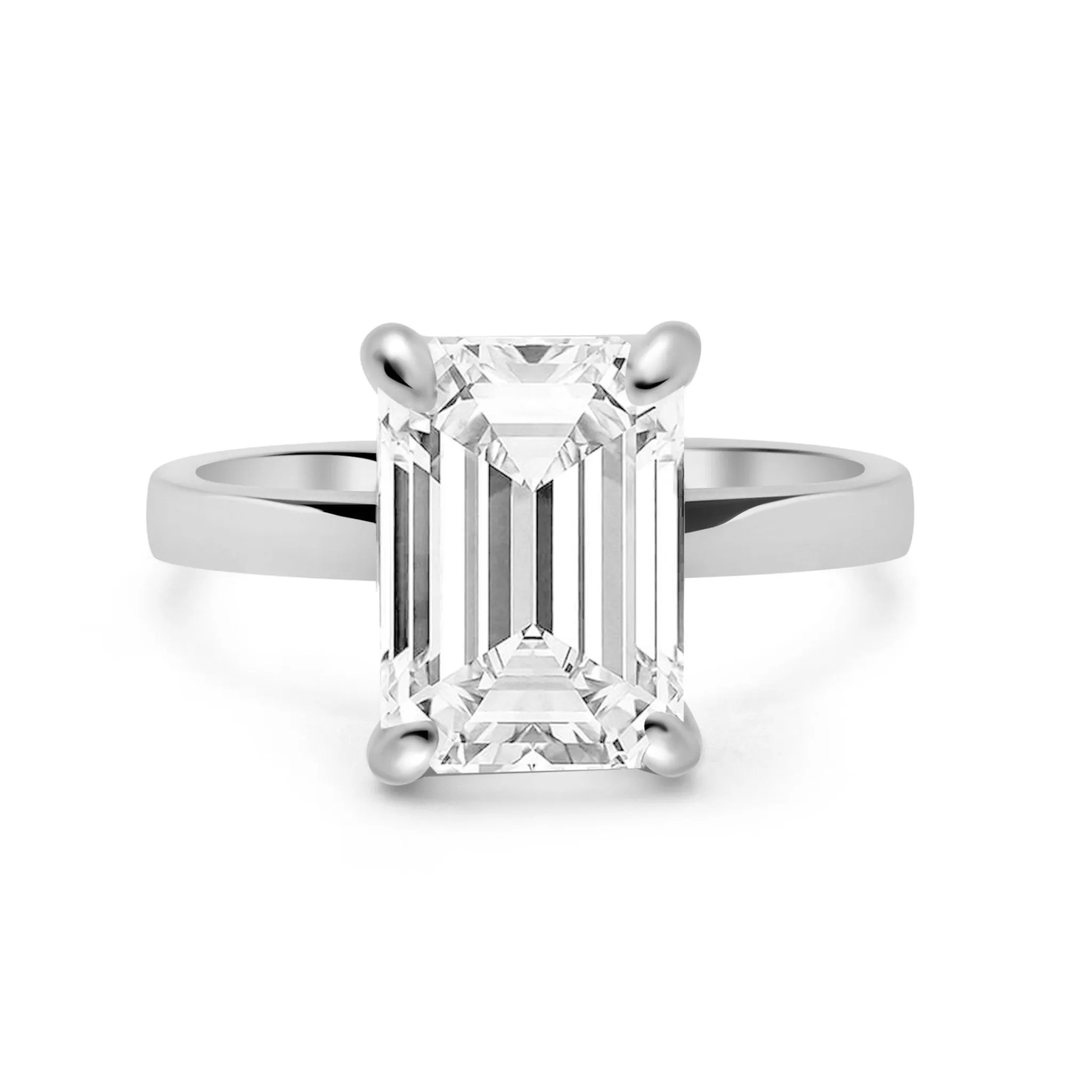 Karla | Emerald Moissanite Engagement Ring