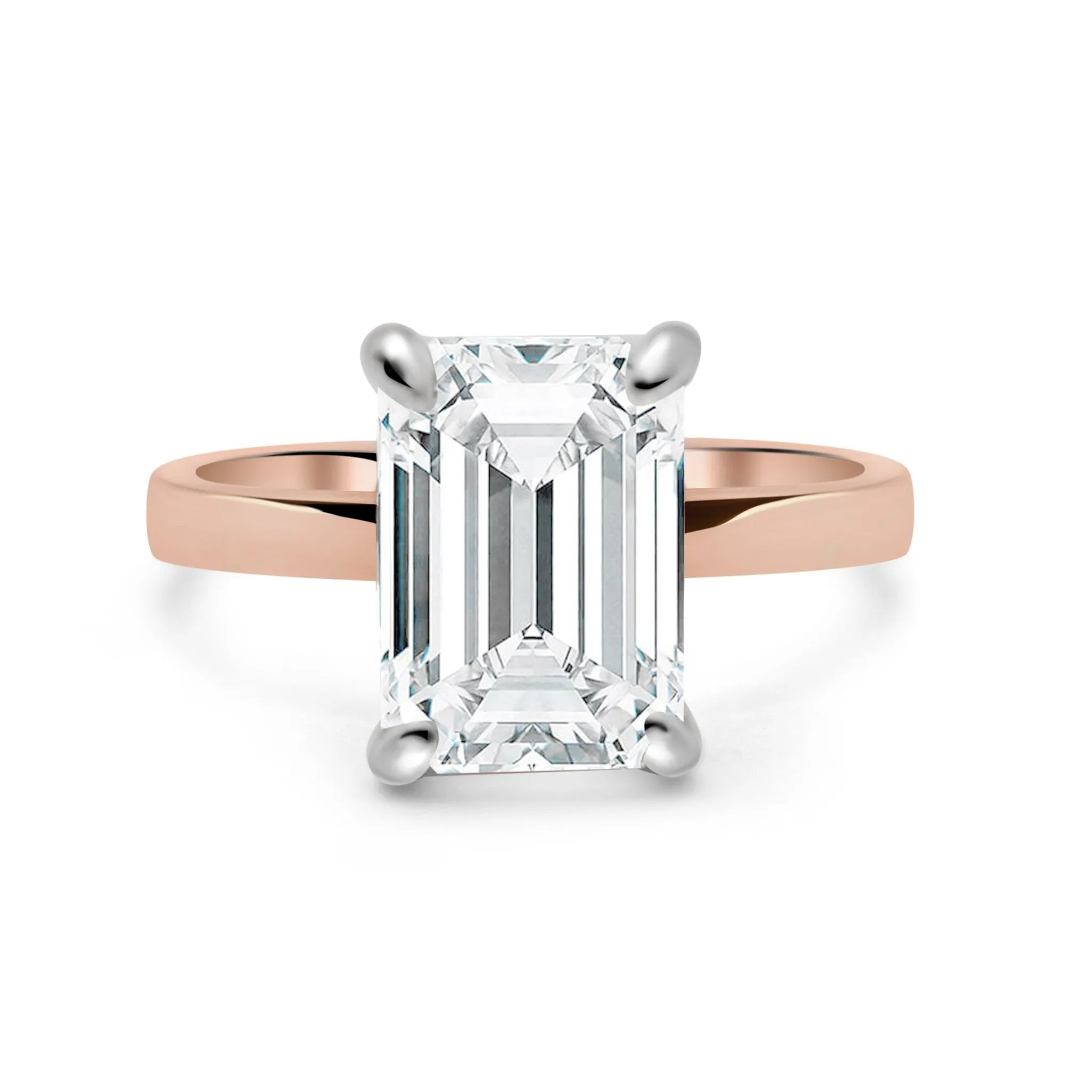 Karla | Emerald Moissanite Engagement Ring