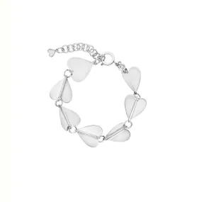 Large White Gold Wings of Love Bracelet