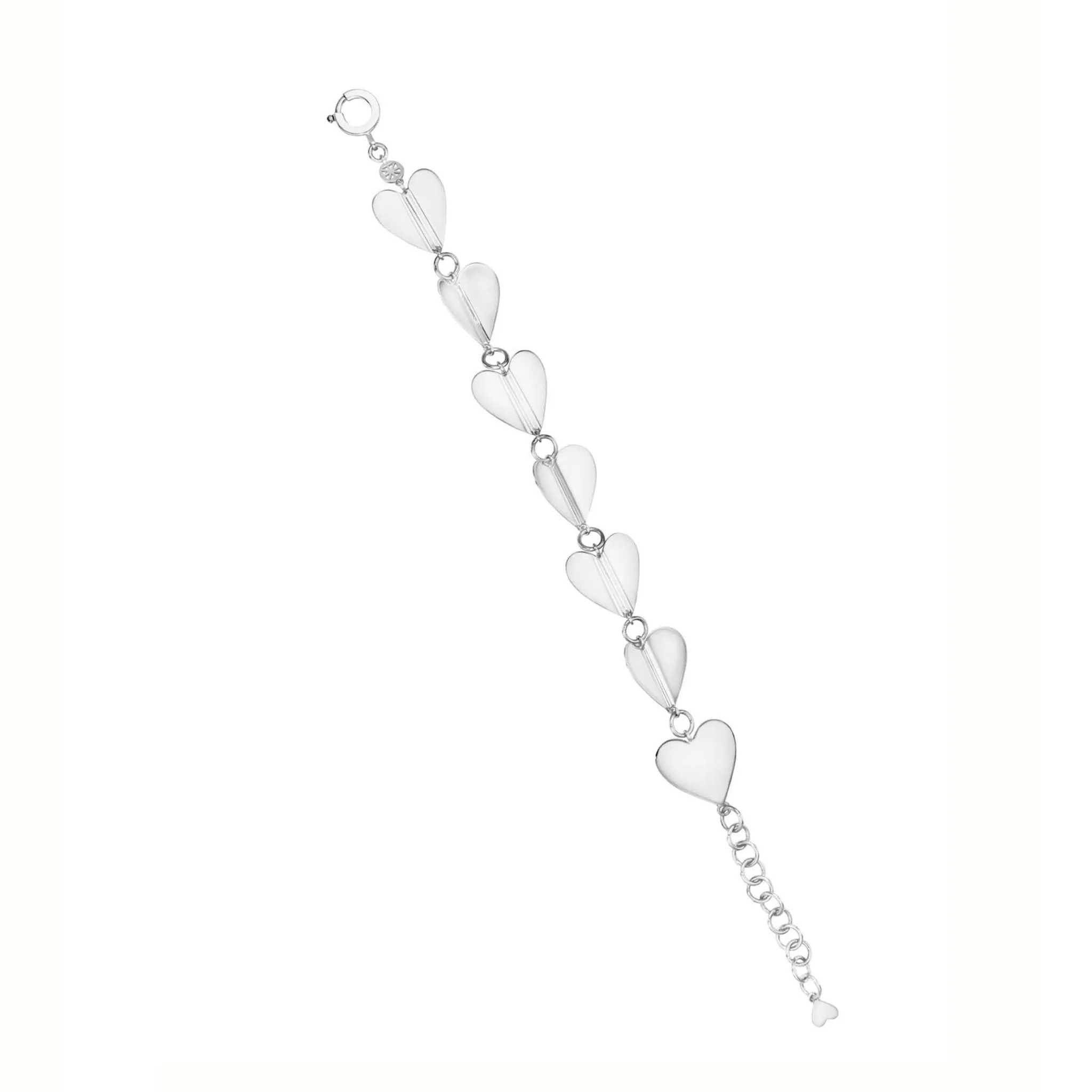 Large White Gold Wings of Love Bracelet