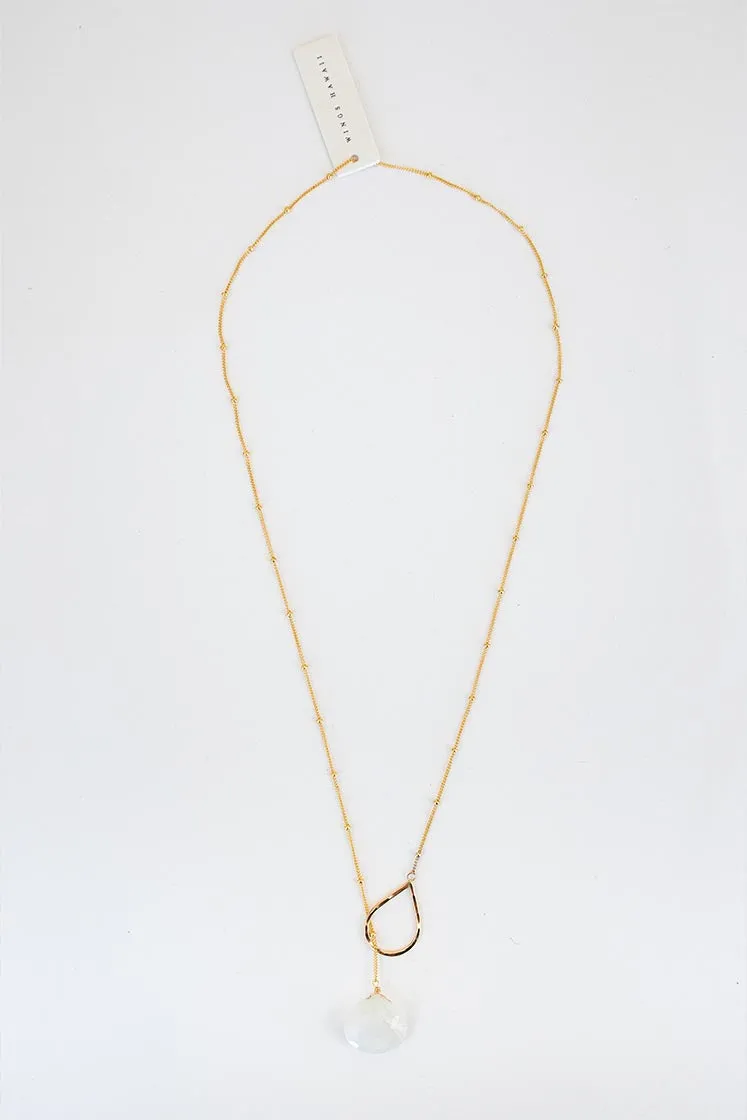 Lariat Necklace - Moonstone