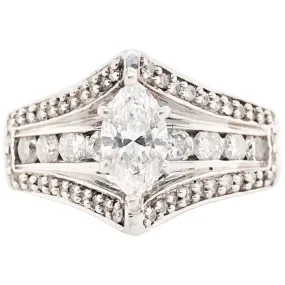 Marquise Diamond Engagement Ring