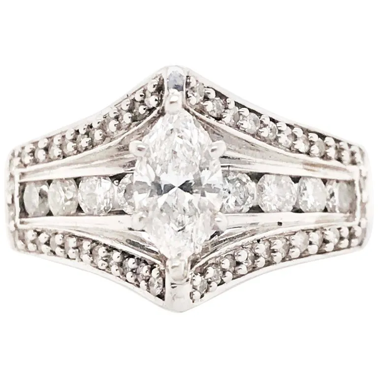 Marquise Diamond Engagement Ring