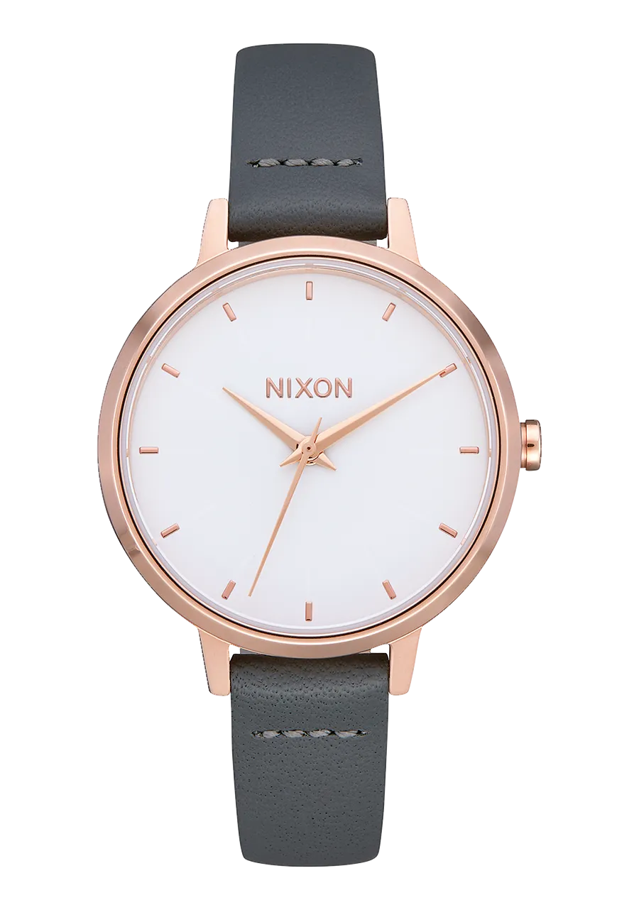 Medium Kensington Leather - Rose Gold / Gray