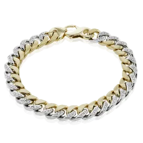 Men's Bracelet in 14k Gold with Diamonds