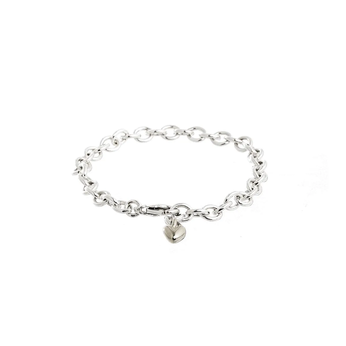 Mini Lifetime Silver Heart Charm Bracelet