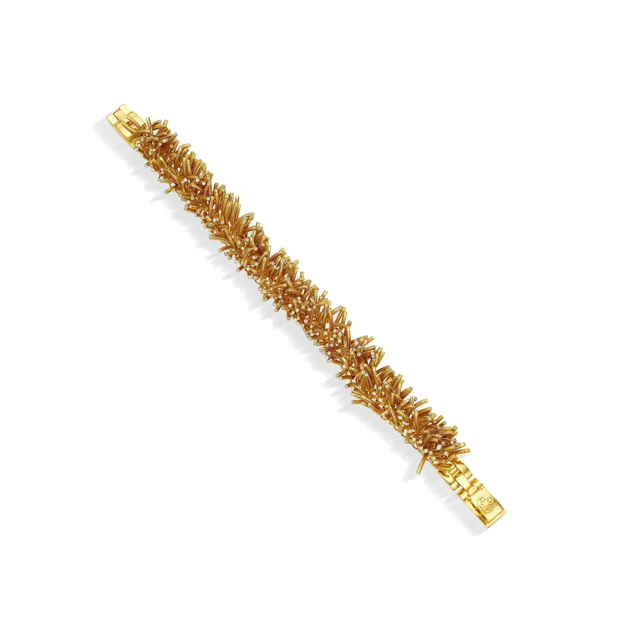 Narrow Yellow Gold Fur Bracelet