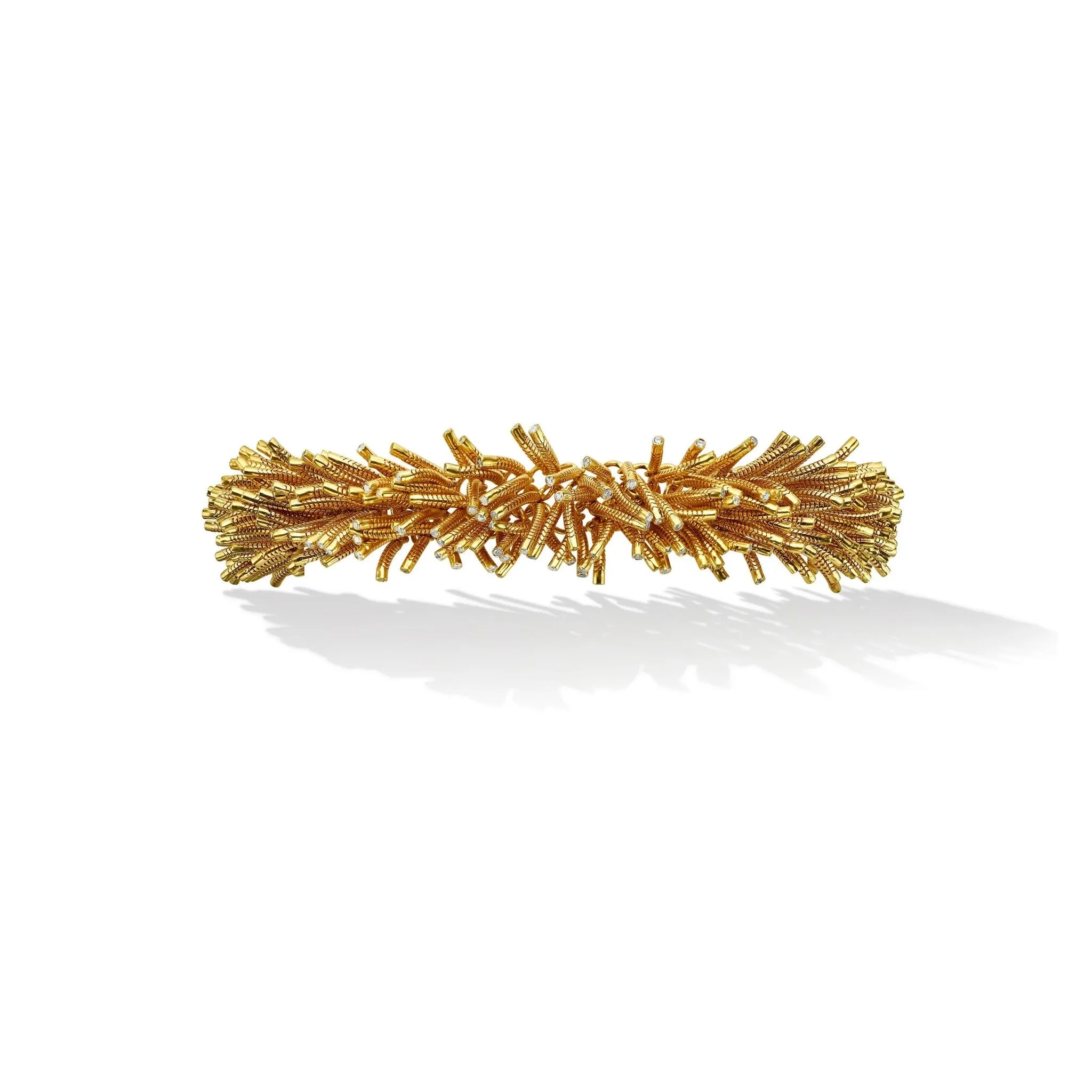 Narrow Yellow Gold Fur Bracelet