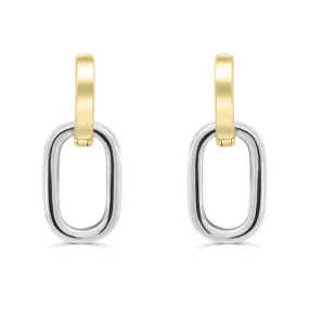 Nina Two tone Hoop Earrings