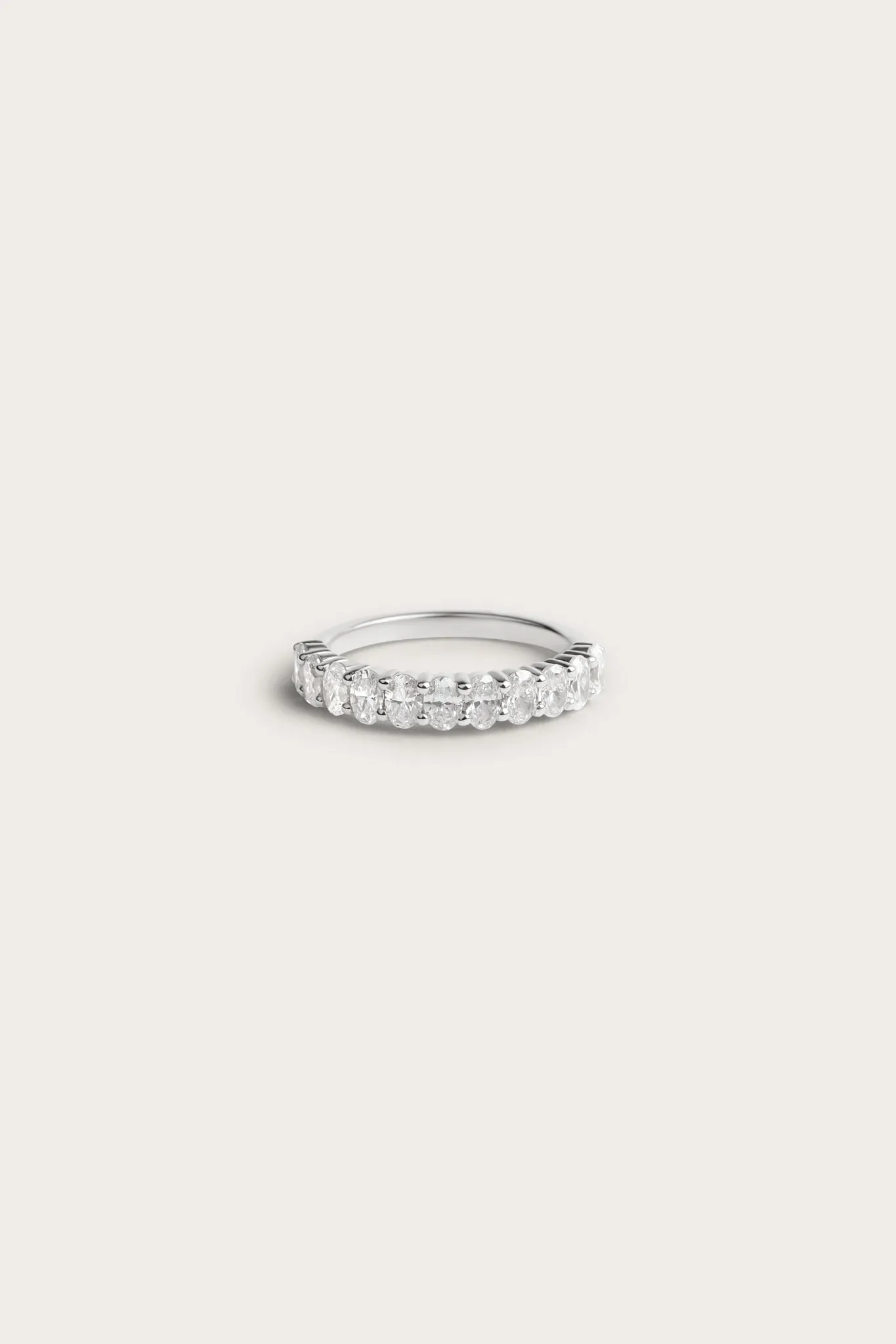 Oval Half Eternity Ring