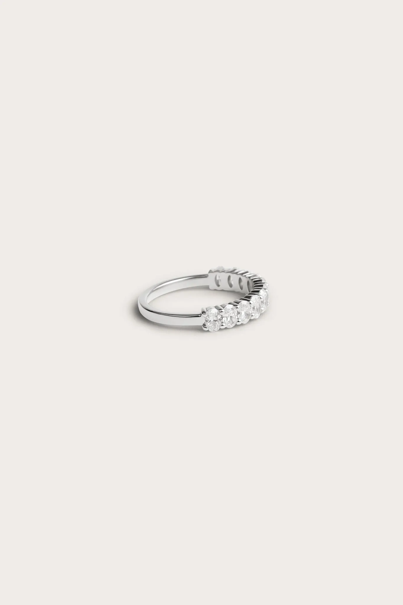 Oval Half Eternity Ring