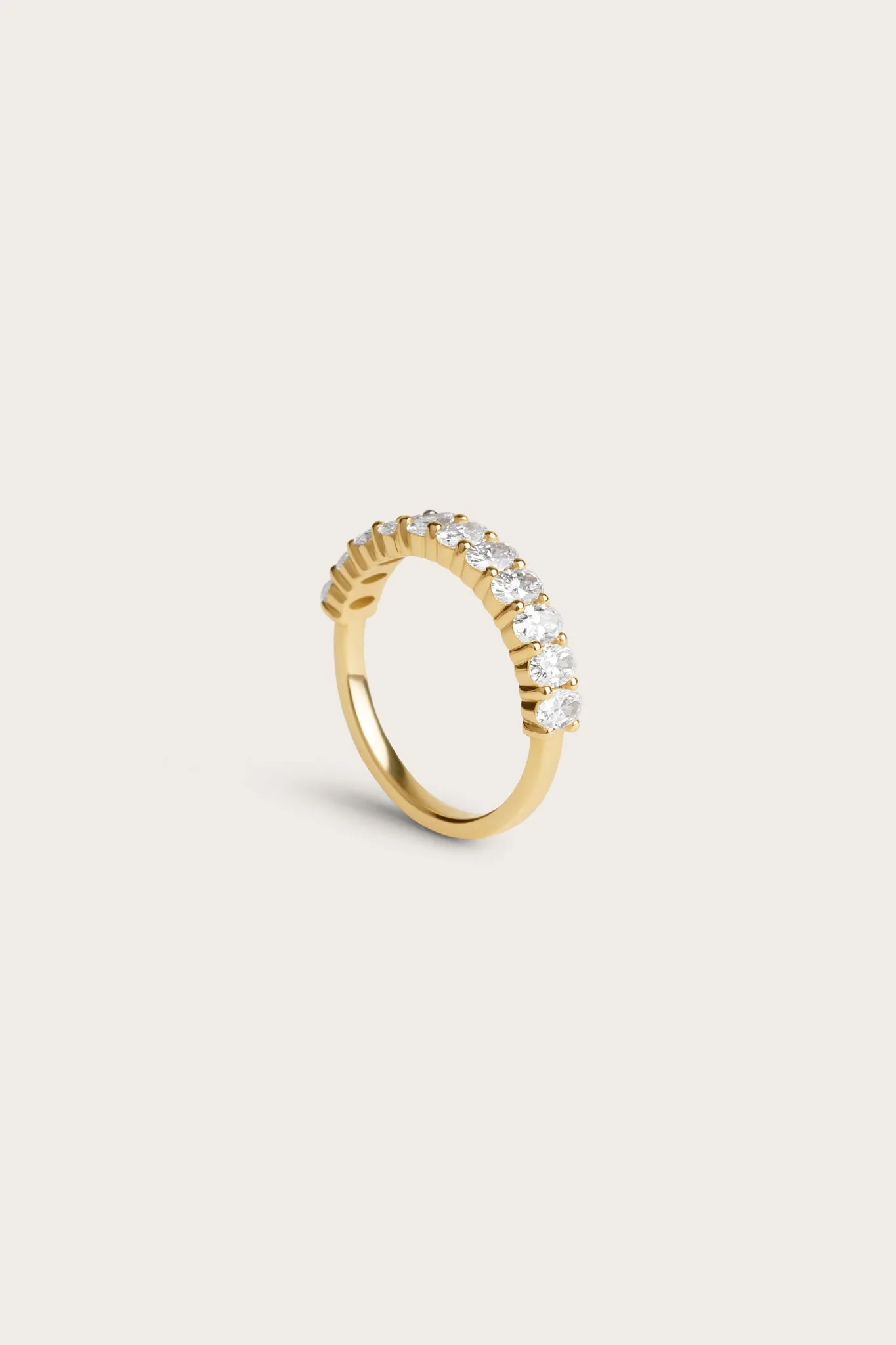 Oval Half Eternity Ring