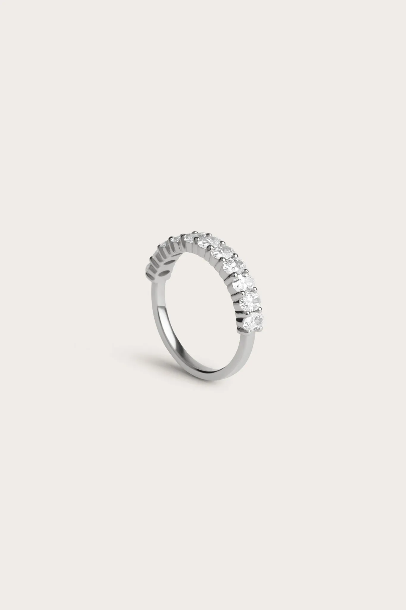 Oval Half Eternity Ring