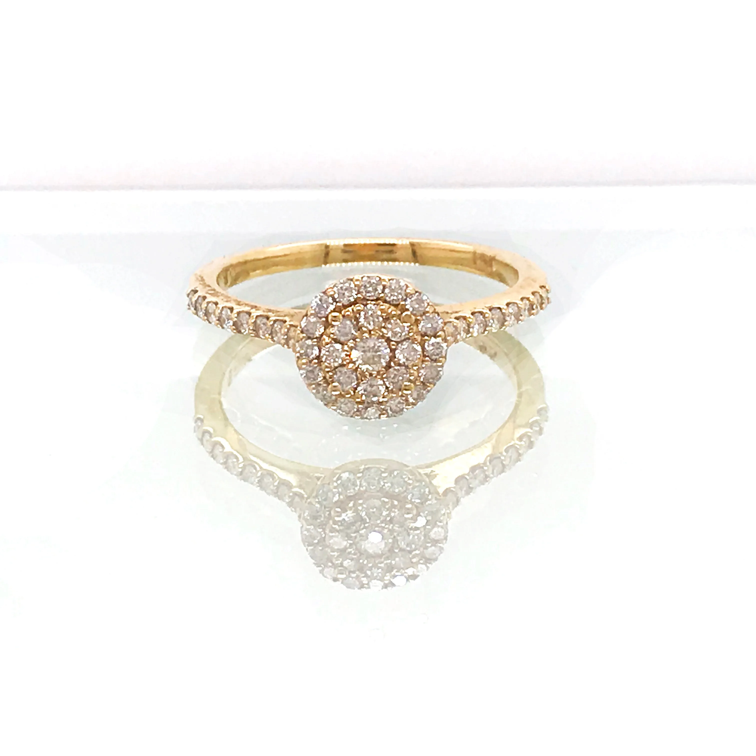 Pave Round Diamond Ring