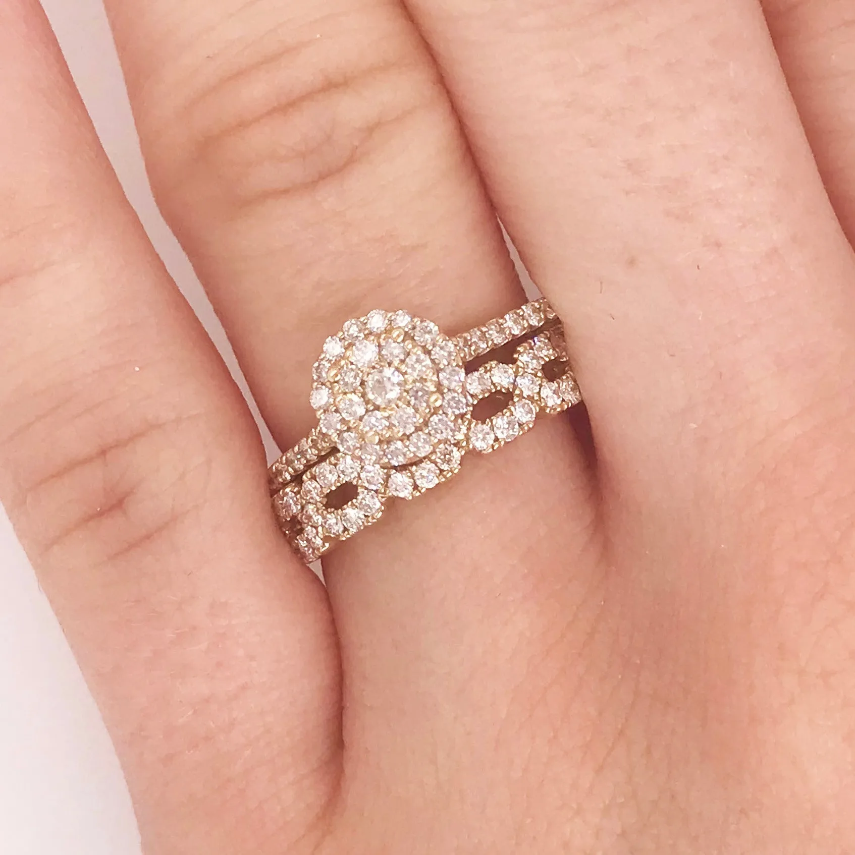 Pave Round Diamond Ring