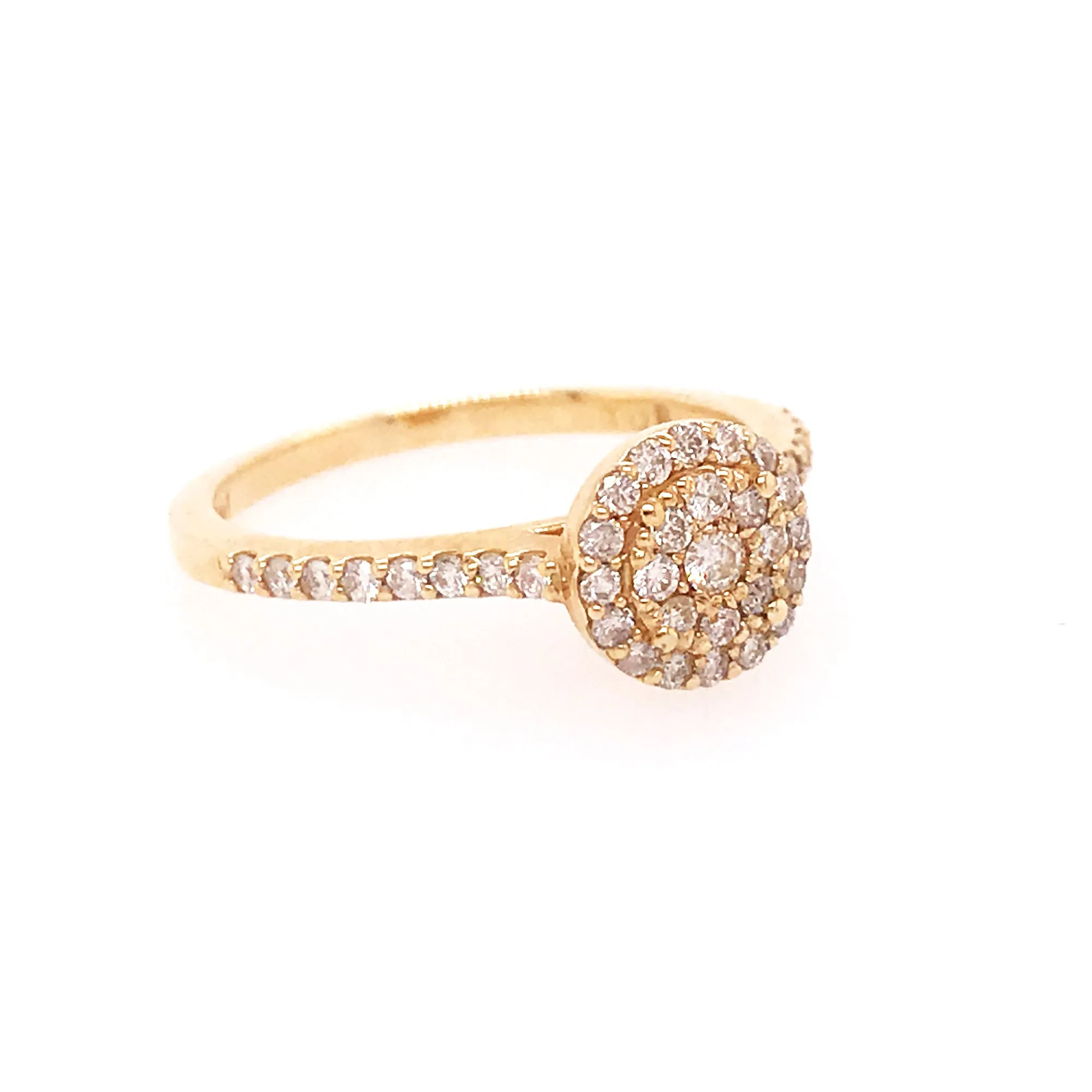 Pave Round Diamond Ring