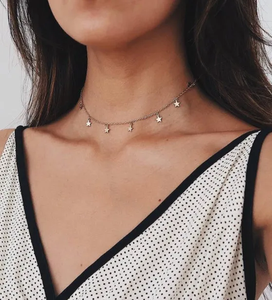 Pearl and dainty necklaces