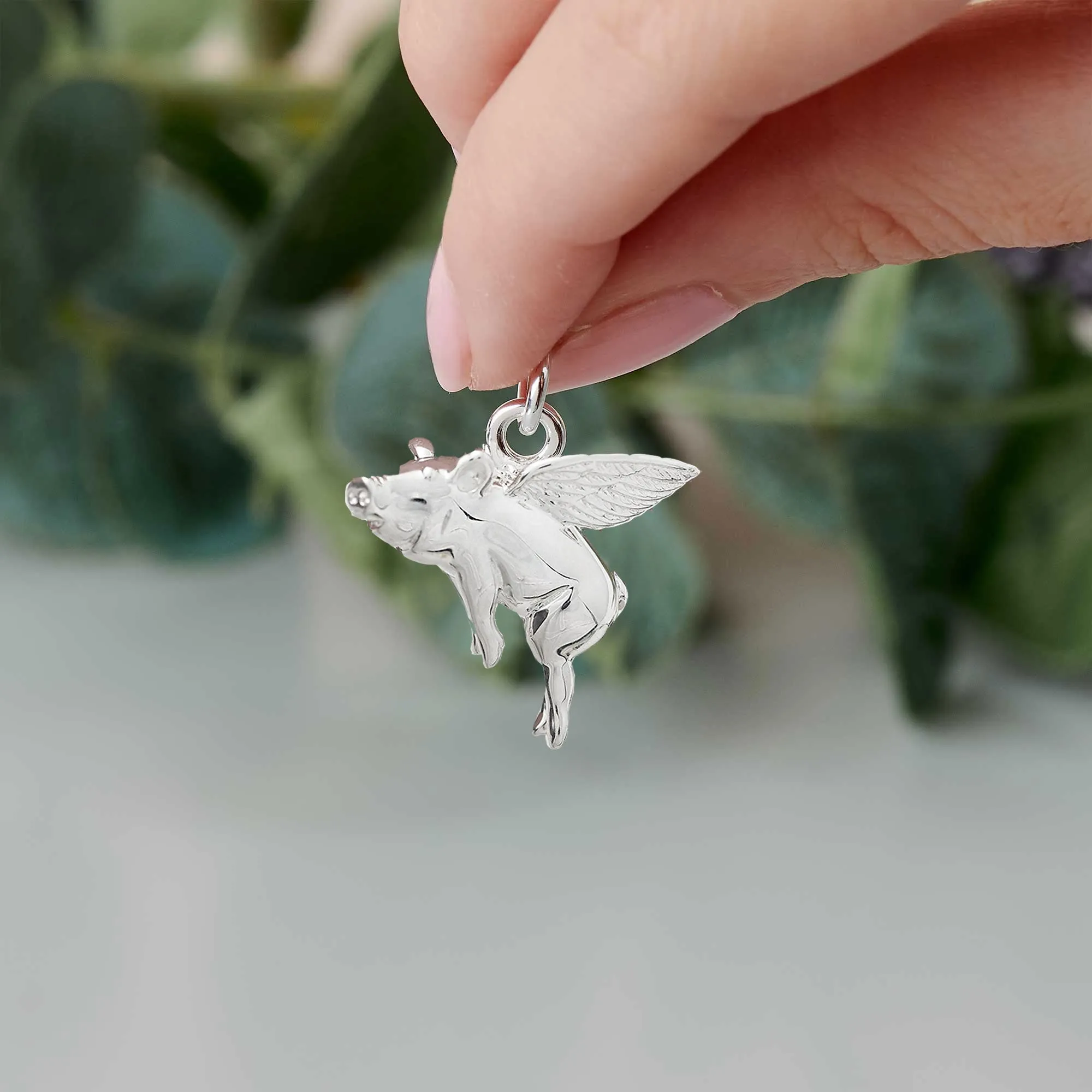 Pigs Might Fly Silver Charm