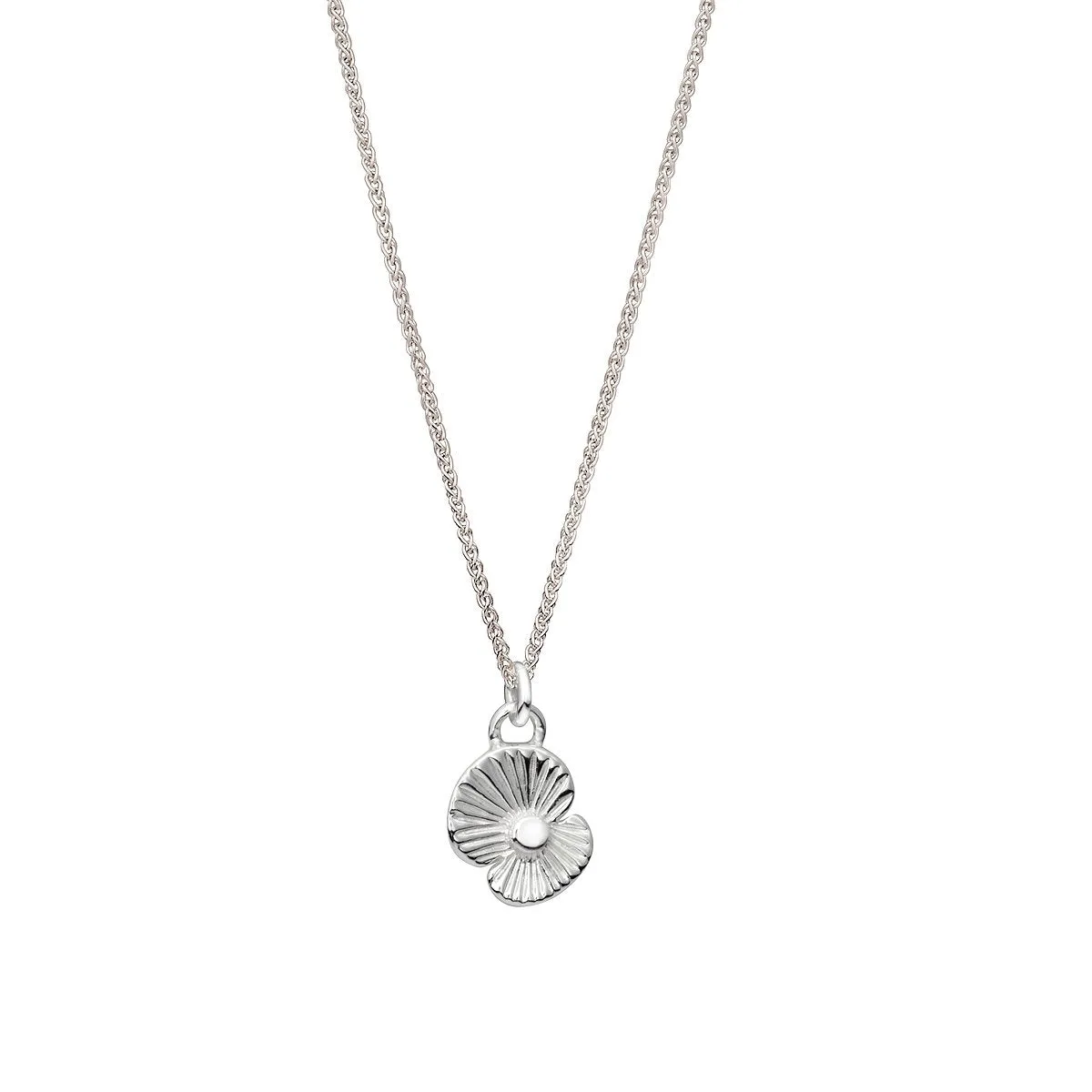 Poppy Flower Silver Charm