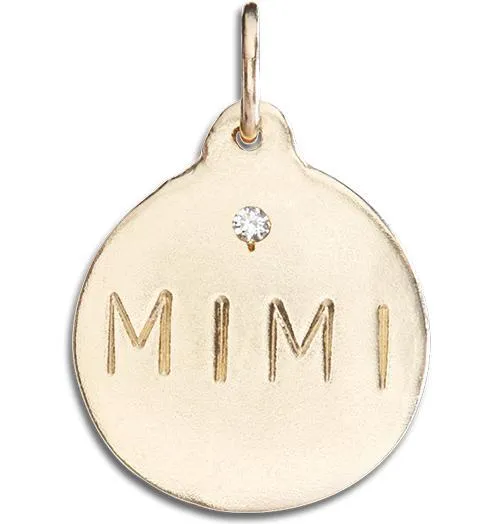 "Mimi" Disk Charm With Diamond