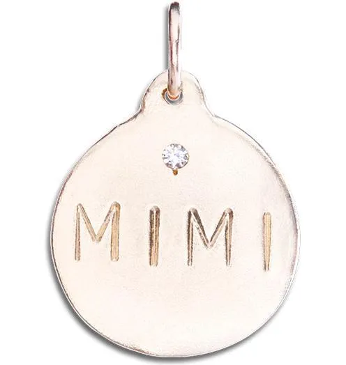 "Mimi" Disk Charm With Diamond