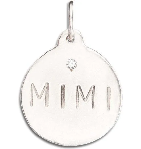 "Mimi" Disk Charm With Diamond