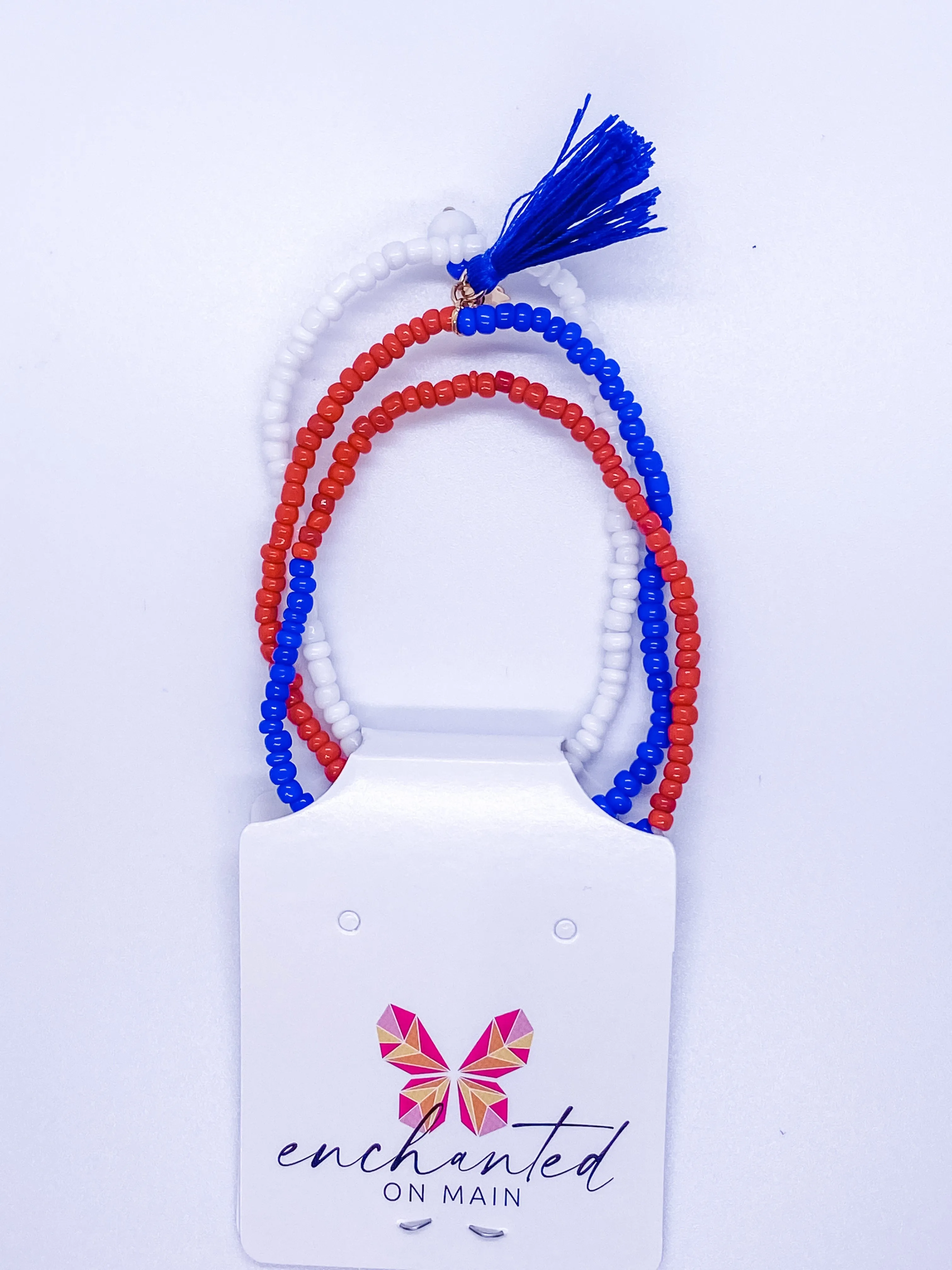 Red, White   Blue Bracelet