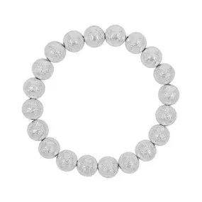 Silver Beaded Stretch Bracelet