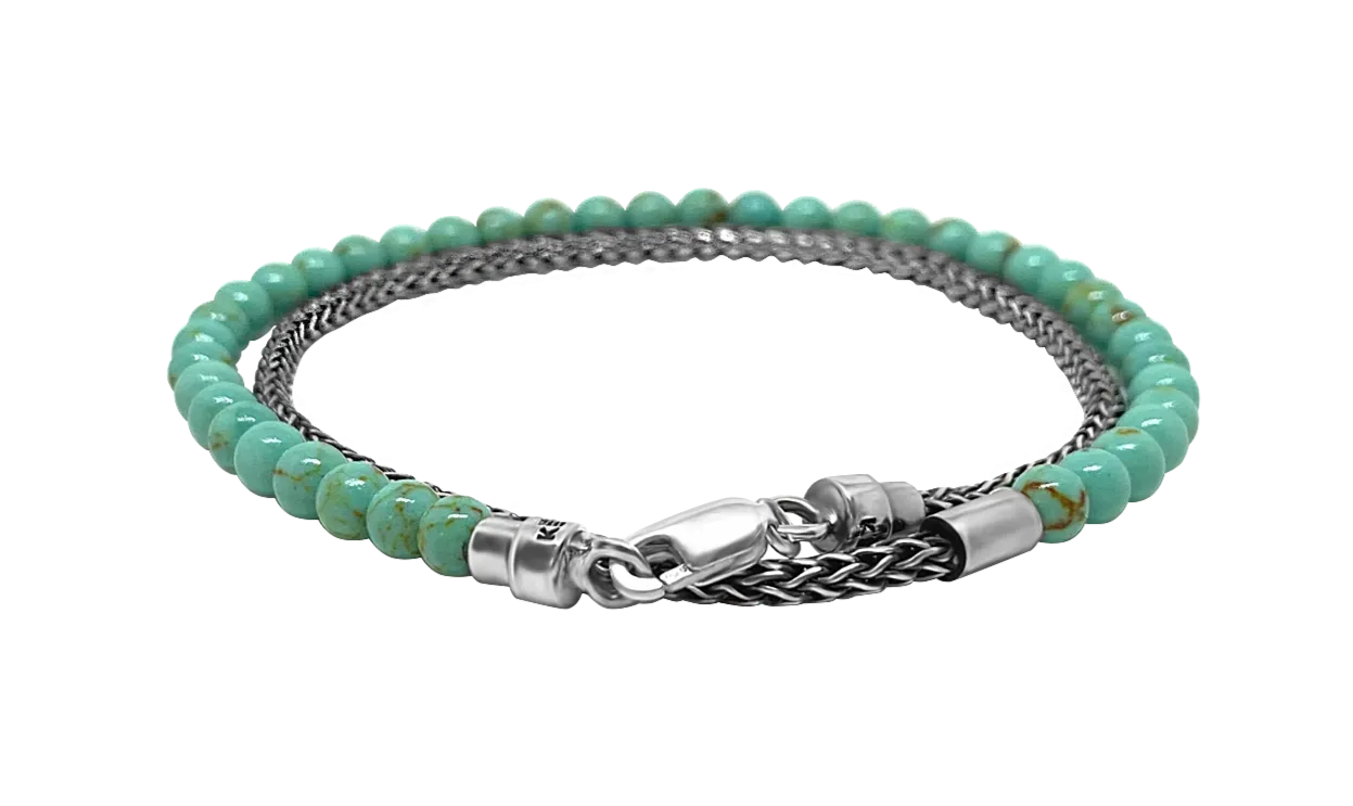 Silver Mini Chain Arizona Jade