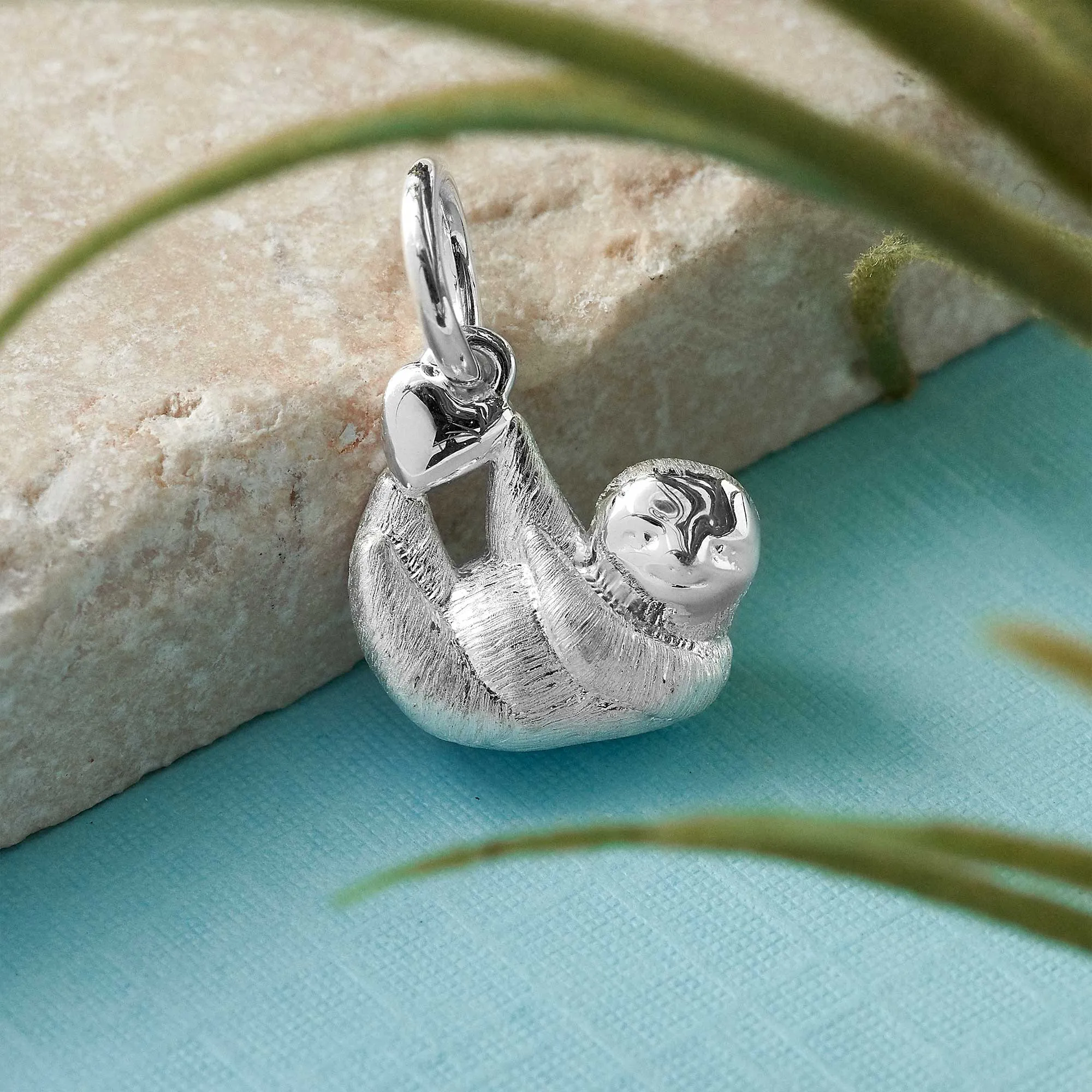 Sloth Silver Charm