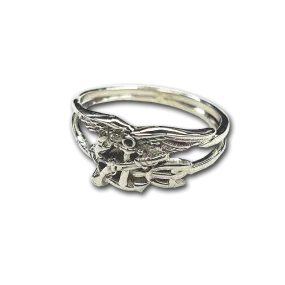 Sterling Silver Ladies Trident Ring