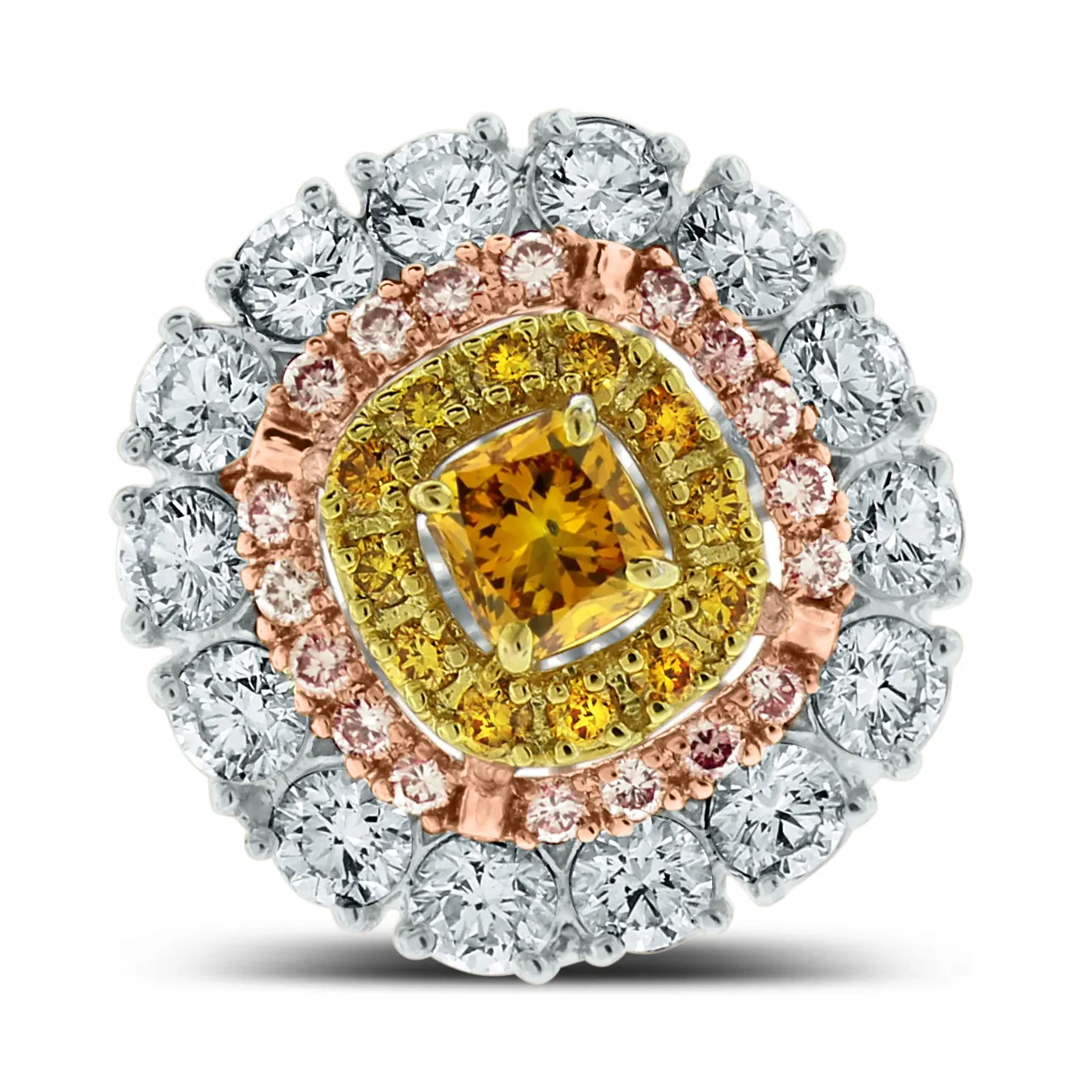 Sun Diamond Cocktail Ring (2.58 ct Diamonds) in Gold