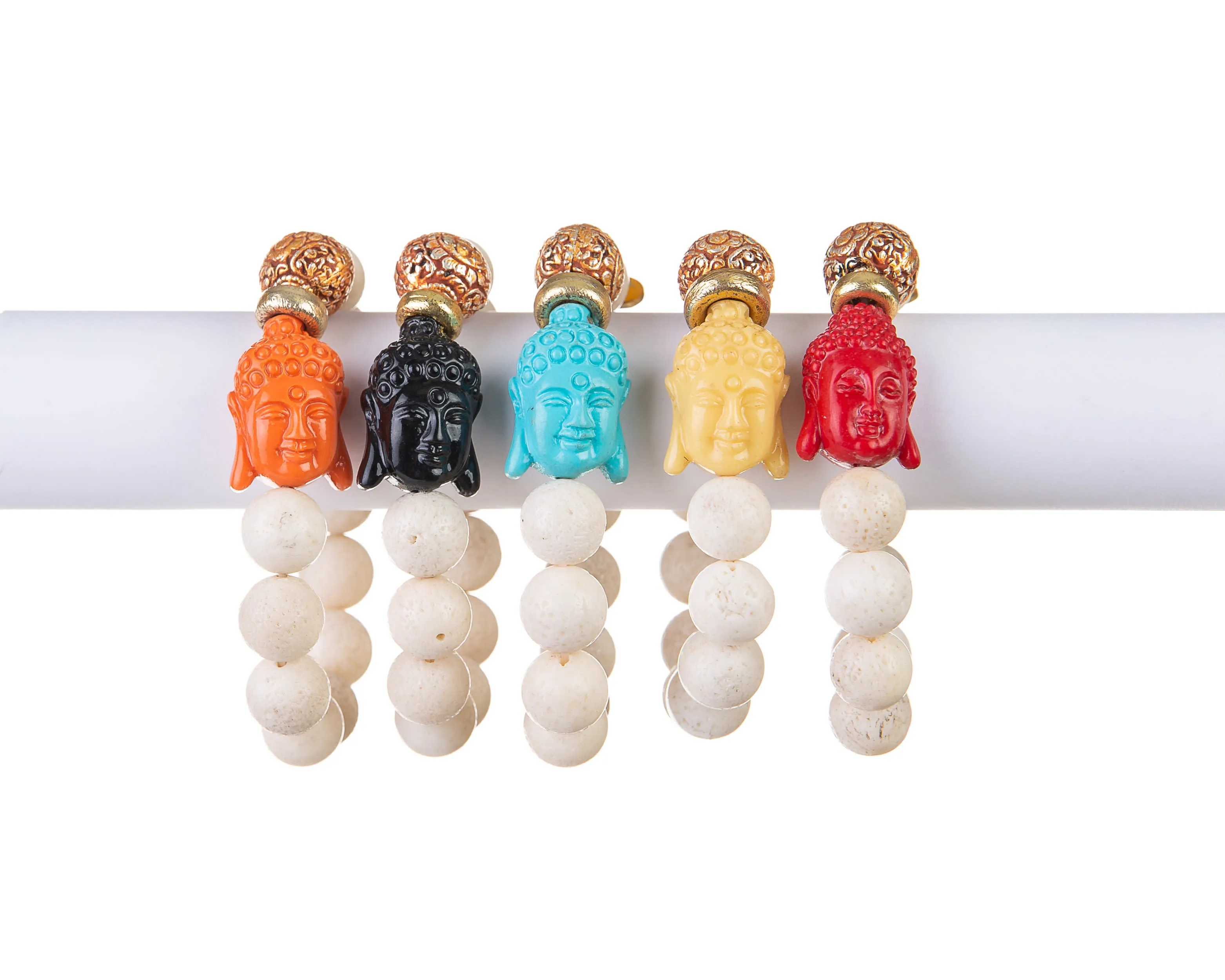 The Peace Bracelet (White Lava Buddha Bracelet)