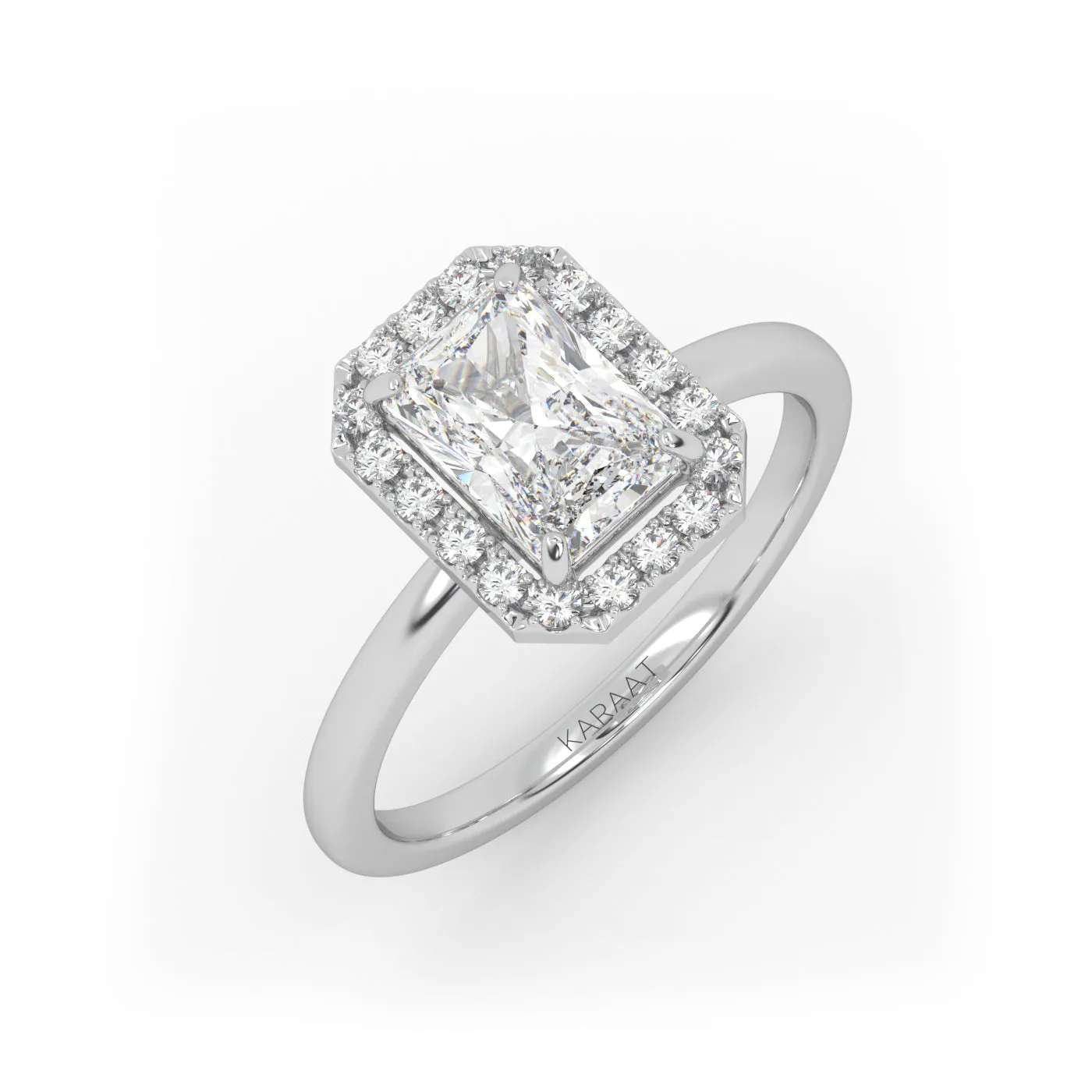 The Radiant Solitaire with Halo