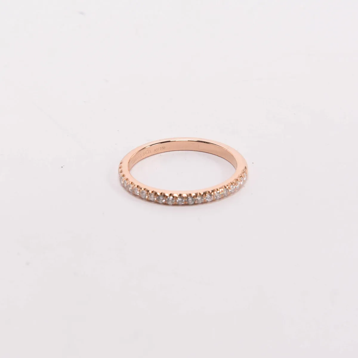 Tiffany & Co 18k Rose Gold Soleste Half Diamond Eternity Ring