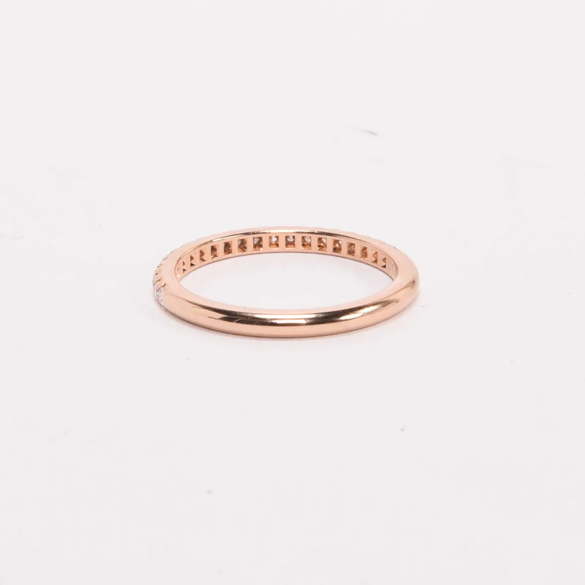 Tiffany & Co 18k Rose Gold Soleste Half Diamond Eternity Ring