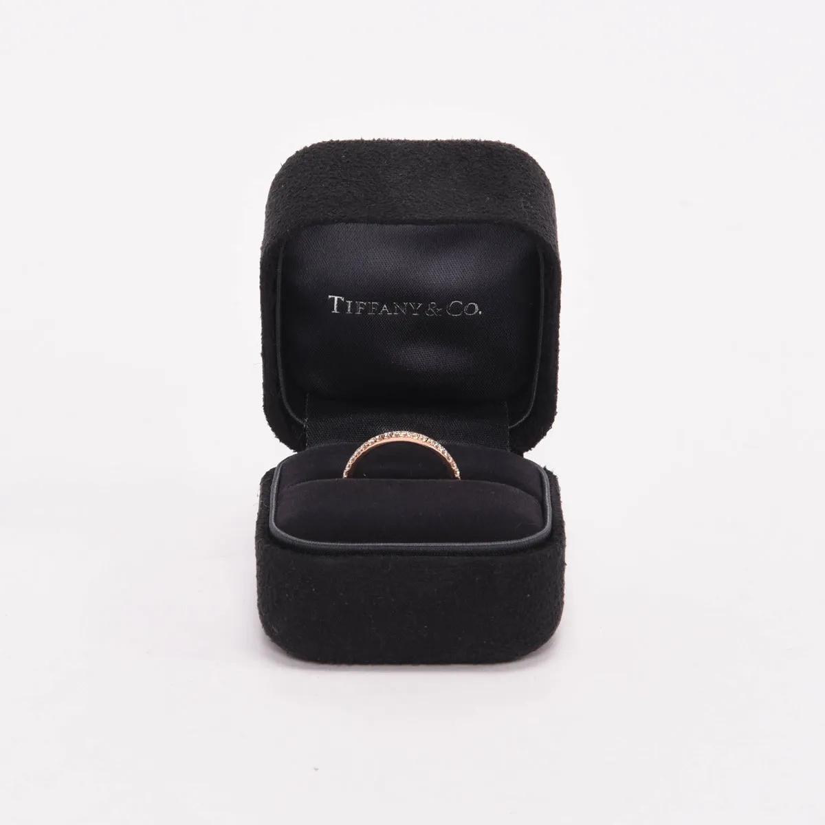 Tiffany & Co 18k Rose Gold Soleste Half Diamond Eternity Ring