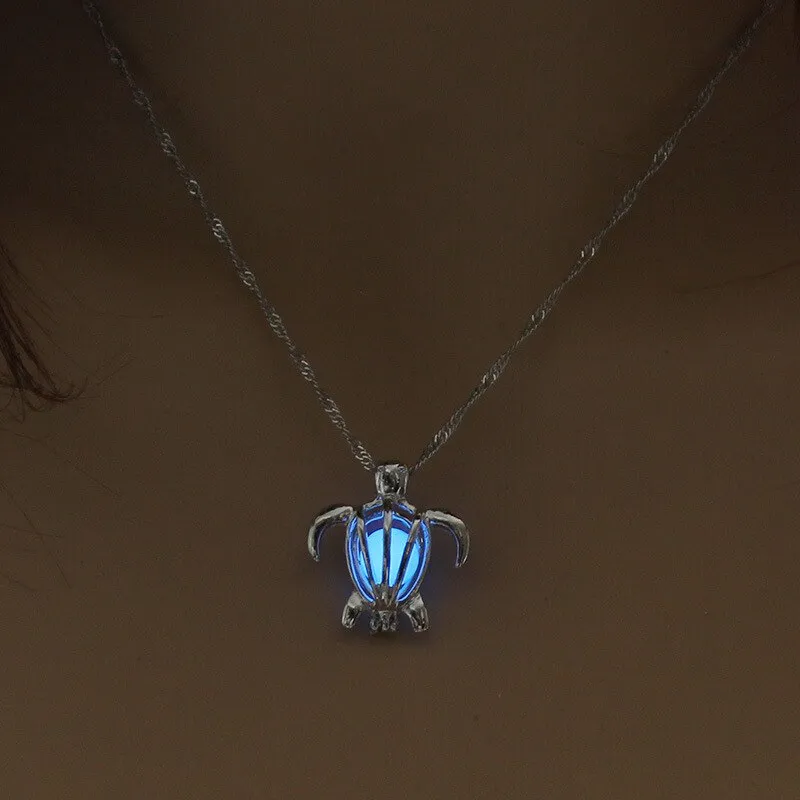 Unique Glow in the Dark Turtle Necklaces