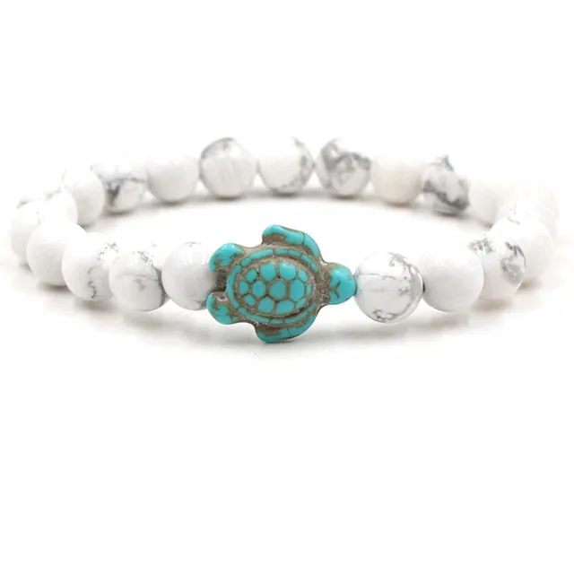 Unique Natural Stone Beads Turtle Bracelets - Turtle Saving Bracelets