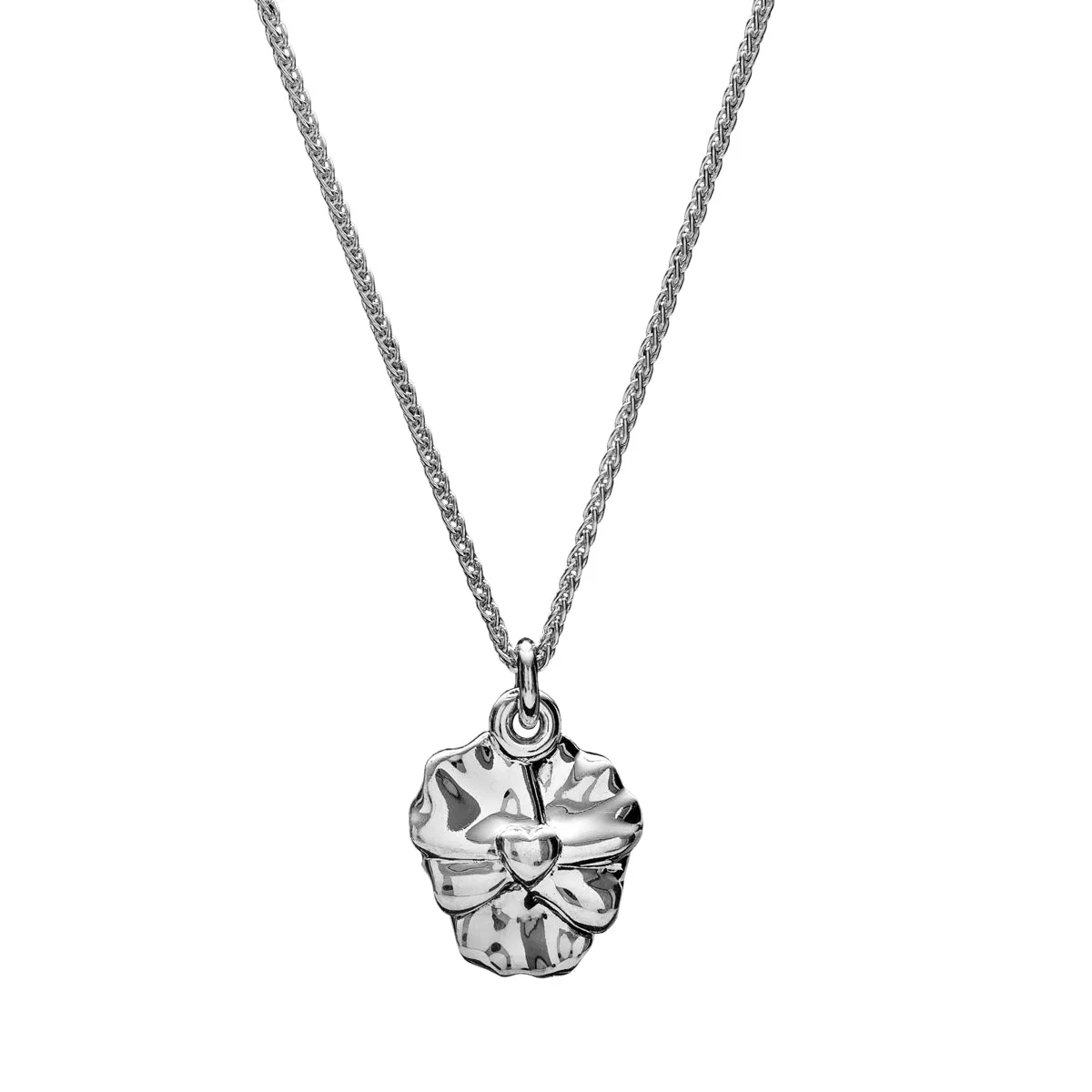 Violet Flower Silver Charm