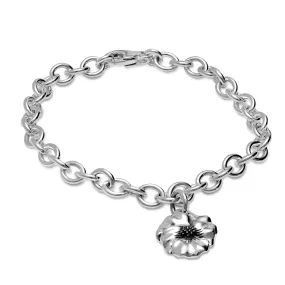 Violet Silver Charm Bracelet