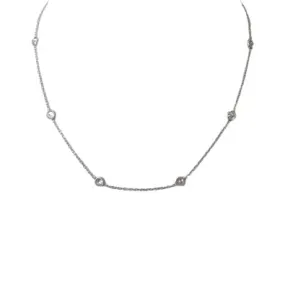 White Gold Crystal Necklace